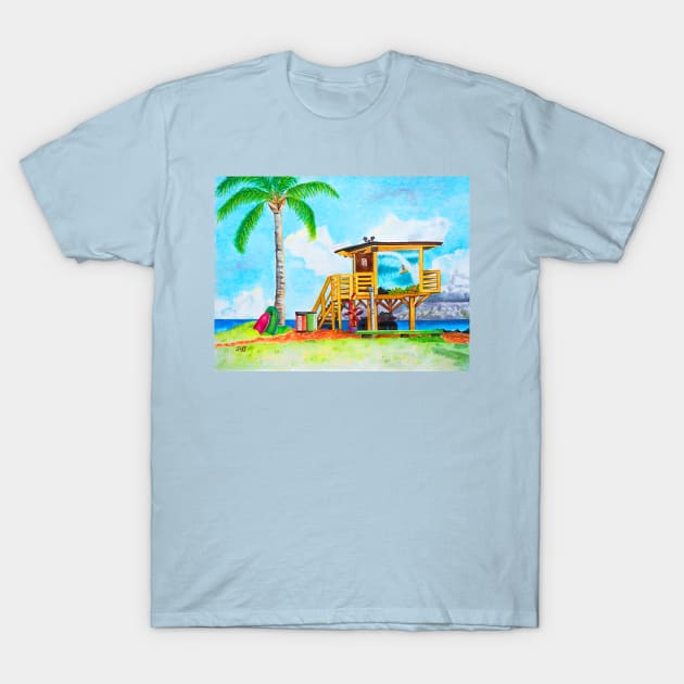 Lifeguard Tower T-Shirt by TiffanisTropics